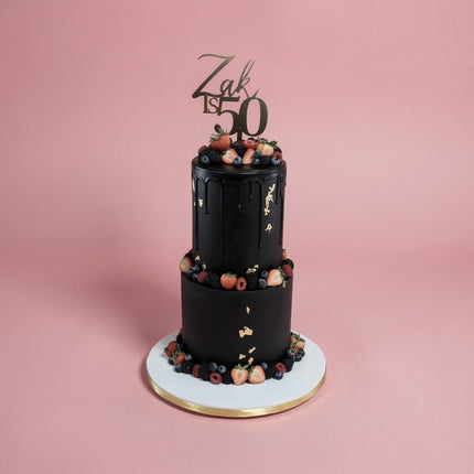 50th Birthday Cake - serves 25-30 - Flour Girl Bakeries