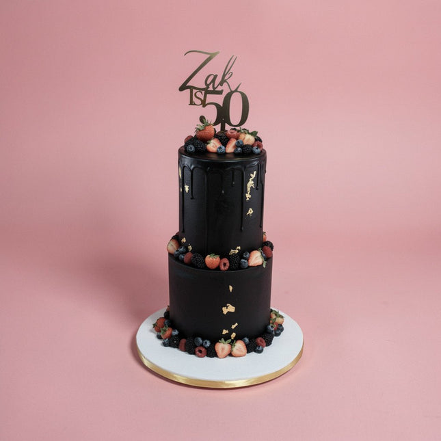 50th Birthday Cake - serves 25-30 - Flour Girl Bakeries