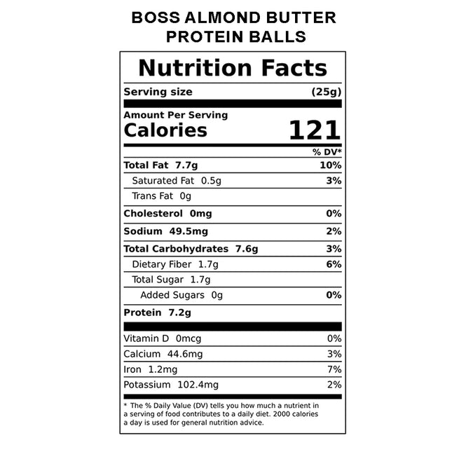 Boss Almond Butter Protein Balls - Pack of 8