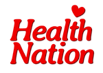 Red 'Health Nation' text with a heart symbol on a white background