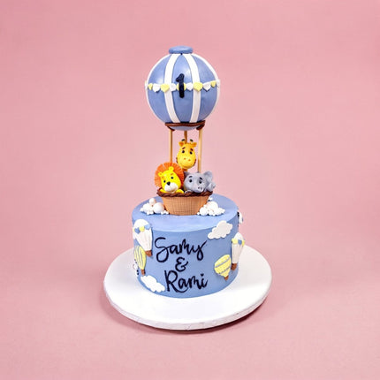 Animal Hot Air Balloon Cake - serves 15 - Flour Girl Bakeries
