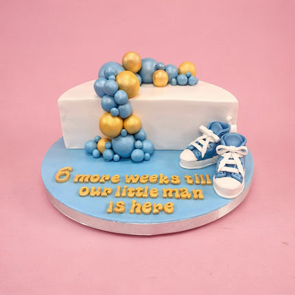 Baby Boy Half Cake - serves 8-10 - Flour Girl Bakeries
