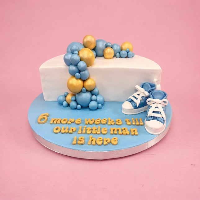 Baby Boy Half Cake - serves 8-10 - Flour Girl Bakeries
