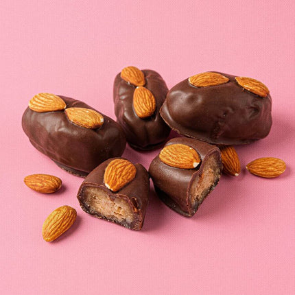 Chocolate Medjool Stuffed Almond Butter 12 pcs Box - Flour Girl Bakeries