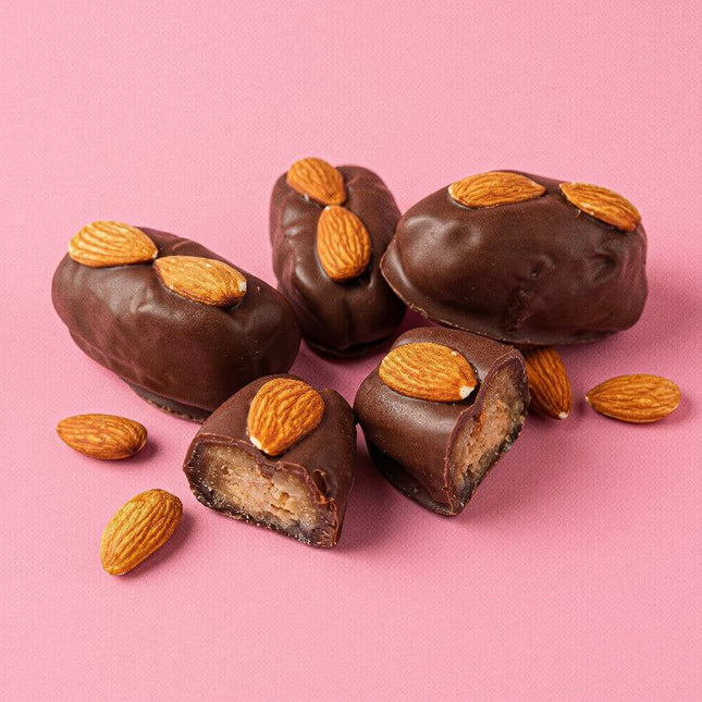 Chocolate Medjool Stuffed Almond Butter 12 pcs Box - Flour Girl Bakeries