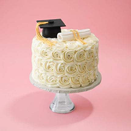 Cream Graduation Cake - serves 12-15 - Flour Girl Bakeries