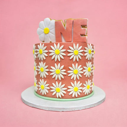 Daisy Cake plus Cookie topper - serves 15-20 - Flour Girl Bakeries