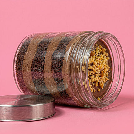 Dark Chocolate Biscuit Crunch Cake Jar 200ml - Flour Girl Bakeries