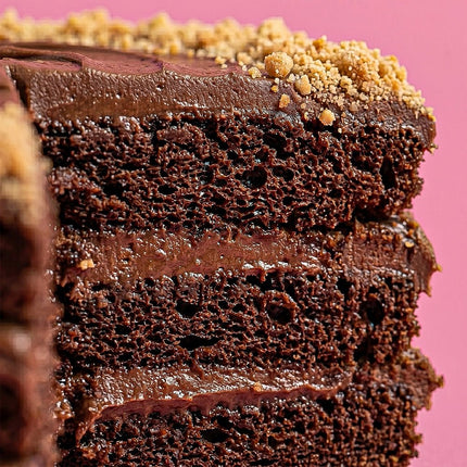 Dark Chocolate Biscuit Crunch Cake Round - Flour Girl Bakeries