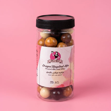 Dragée Hazelnut Mix (Caramel,Milk,Dark,White) 230g - Flour Girl Bakeries