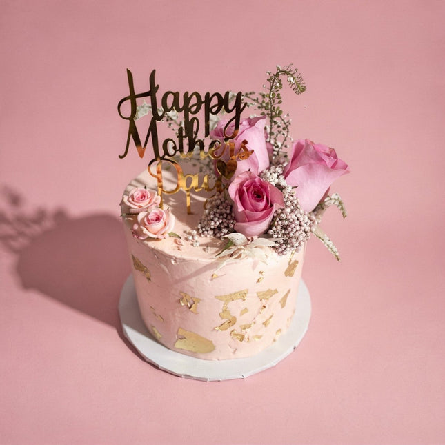 Floral Cake Fresh Flower - serves 8-10 - Flour Girl Bakeries