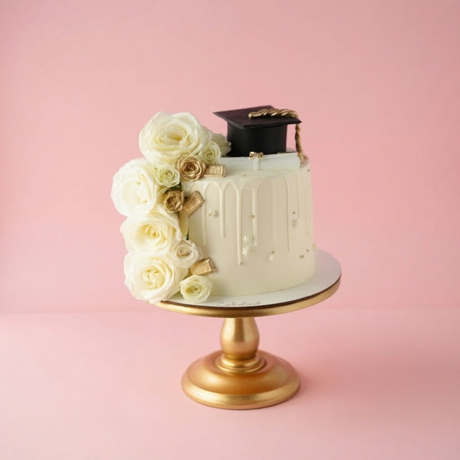 Floral Graduation Cake - serves 12-15 - Flour Girl Bakeries