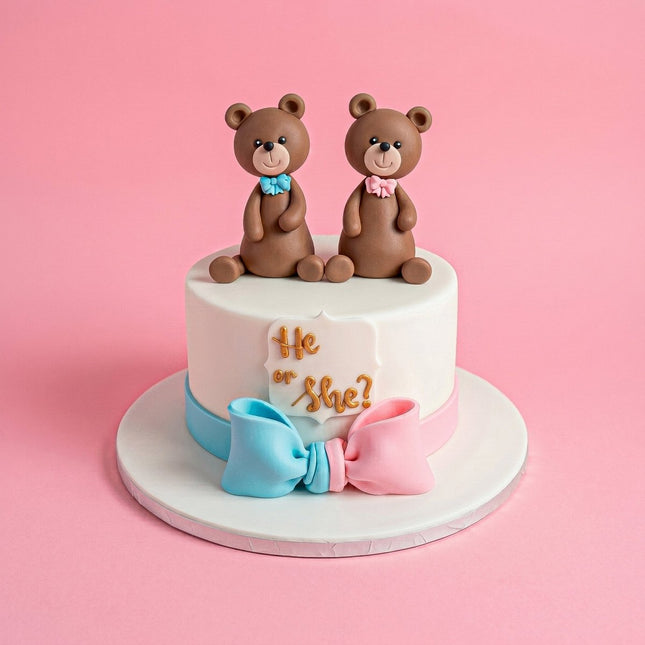 Gender Reveal Cake - serves 10-12 - Flour Girl Bakeries