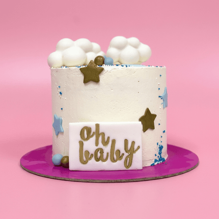 Gender Reveal Cake - serves 15 - Flour Girl Bakeries