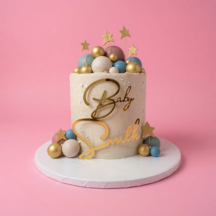 Gender Reveal Cake - serves 15 - Flour Girl Bakeries