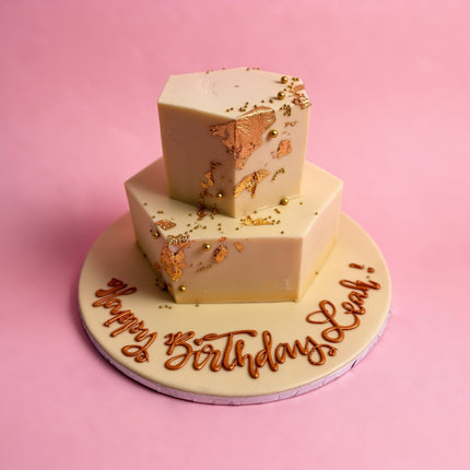 Gold Geometric Cake - serves 18-20 - Flour Girl Bakeries