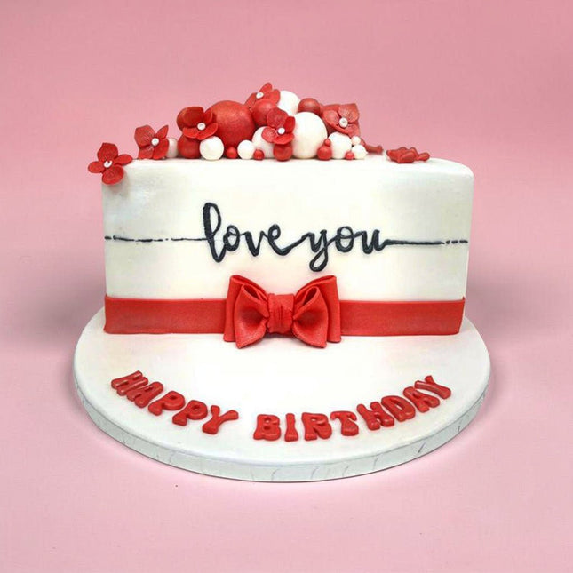 I Love You Half Cake - serves 8-10 - Flour Girl Bakeries