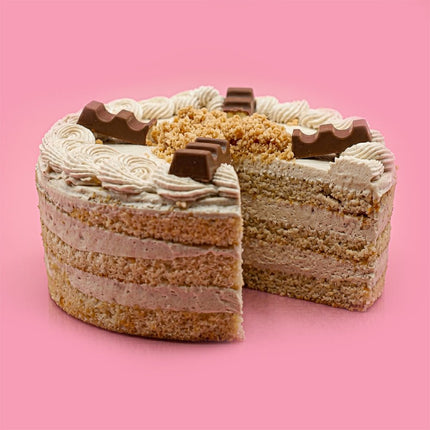 Kinder Vanilla Cake with Kinder Bueno Spread and Kinder fingers - Flour Girl Bakeries