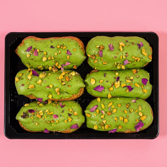 Mini Pistachio Éclair Pack Of 6 - Flour Girl Bakeries