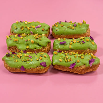 Mini Pistachio Éclair Pack Of 6 - Flour Girl Bakeries