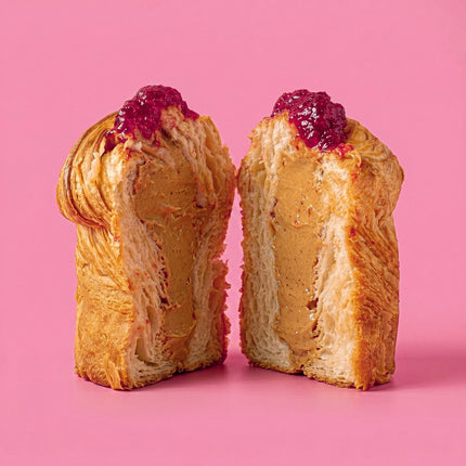 Peanut Butter Jelly Cruffin - Flour Girl Bakeries