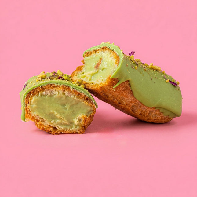 Pistachio Éclair - Flour Girl Bakeries