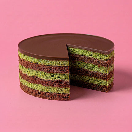 Pistachio Kunafa Bomb Cake - Flour Girl Bakeries