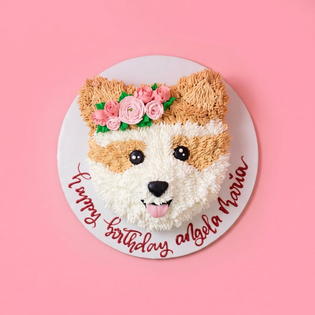 Puppy Cream Cake - serves 10 - Flour Girl Bakeries