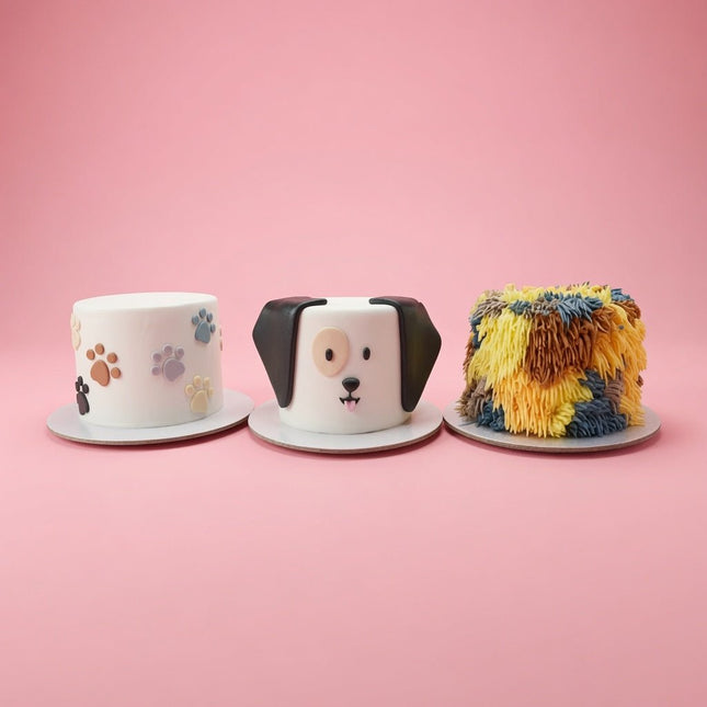 Puppy Themed Mini Cakes - serves 8 each - Flour Girl Bakeries