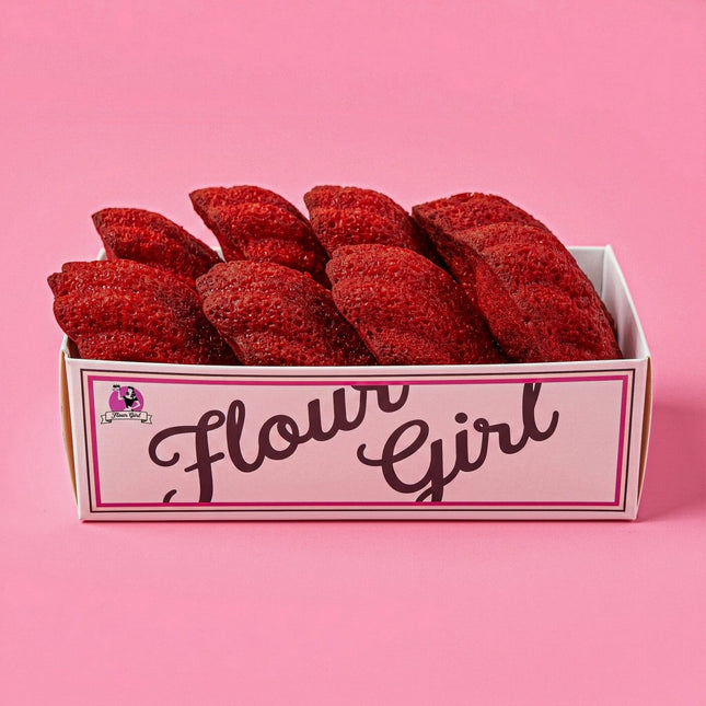 Red Velvet Madeleine Box of 8 - Flour Girl Bakeries