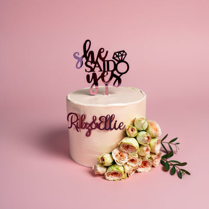 She Said Yes Cake - serves 15 - Flour Girl Bakeries