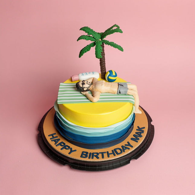 Sun Tanning Cake 3D - serves 20 - Flour Girl Bakeries