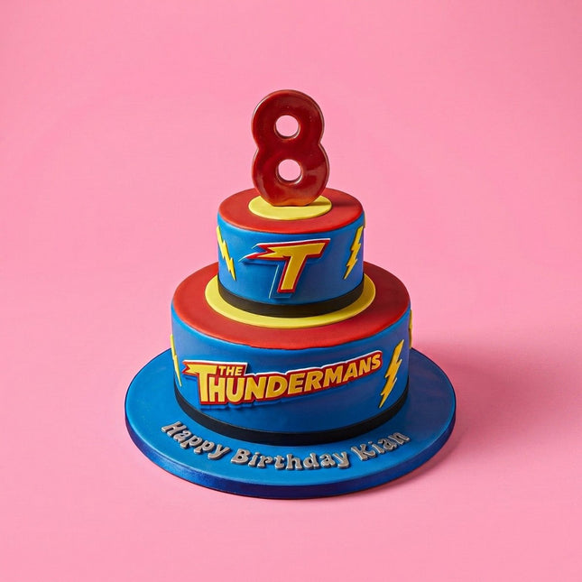 Thunder Man Cake - serves 20-25 - Flour Girl Bakeries