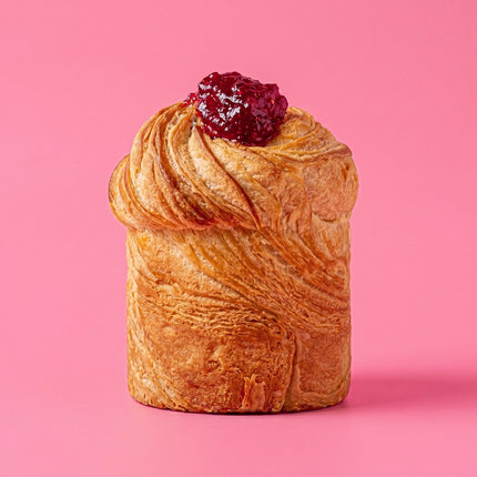Vegan Peanut Butter & Jelly Cruffin - Flour Girl Bakeries
